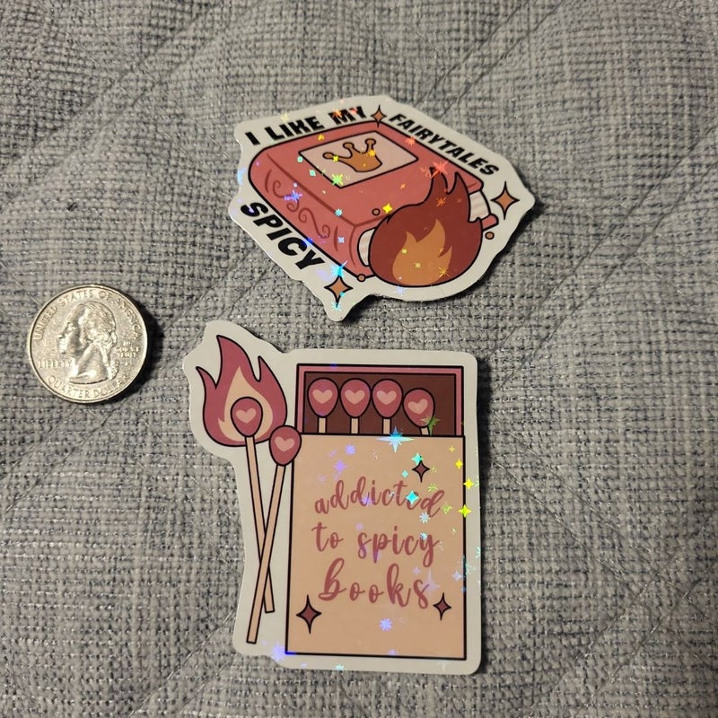 Spicy Book Themed Magnets/Stickers Pack of 15