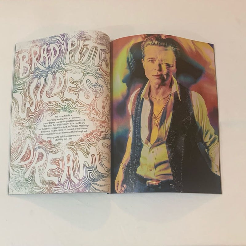 GQ Brad Pitt “Opens Up His Dream World” Issue August 2022 Magazine