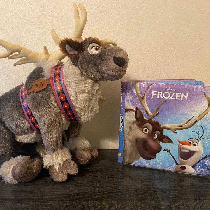 Sven Disney Plush & Frozen Bath Time Book