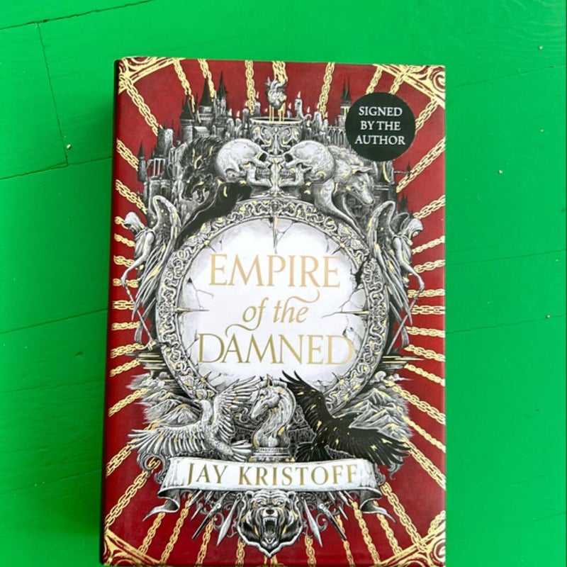 Empire of the Damned signed first edition sprayed edges 