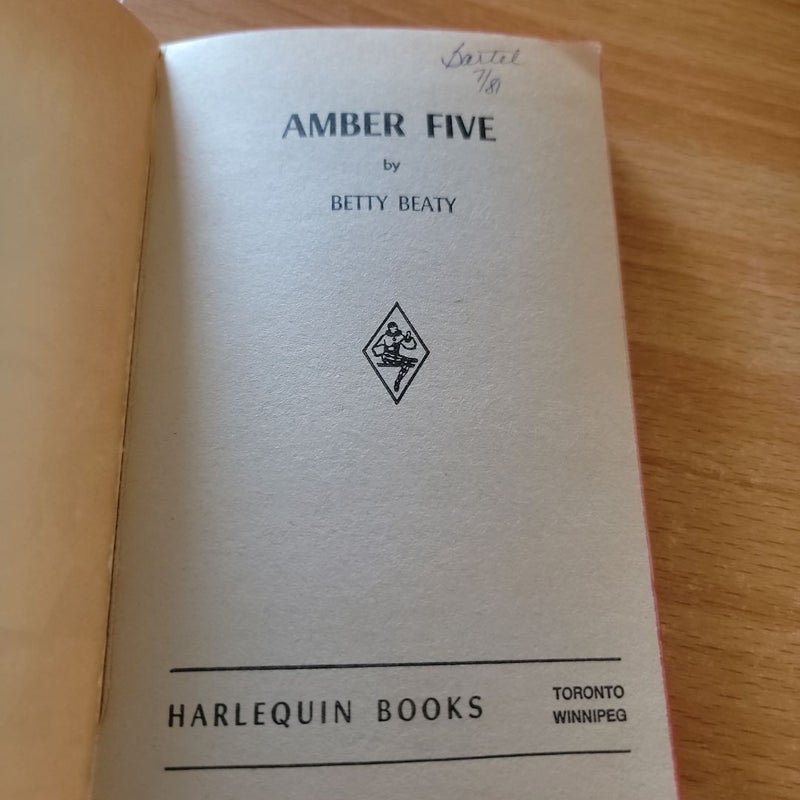 Amber Five (1958 Harlequin)