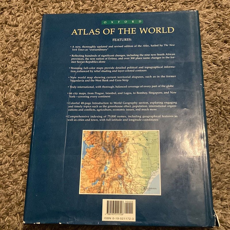ATLAS OF THE WORLD 第二版 OXFORD ‼️さらにお値下げ‼️ OXFORD ATLAS OF THE WORLD : 1993, 2nd Edition by Oxford