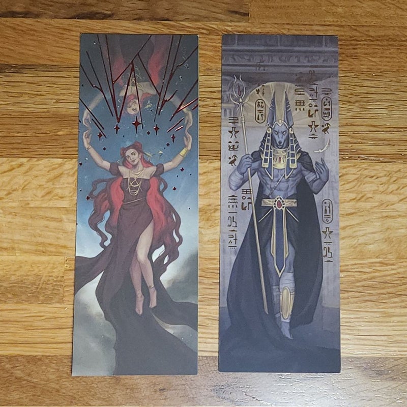 Fairyloot Collectible Mythology Bookmarks Apate and Anubis