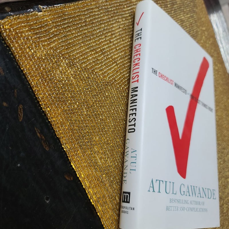 The checklist manifesto by atul gawande hardcover pangobooks