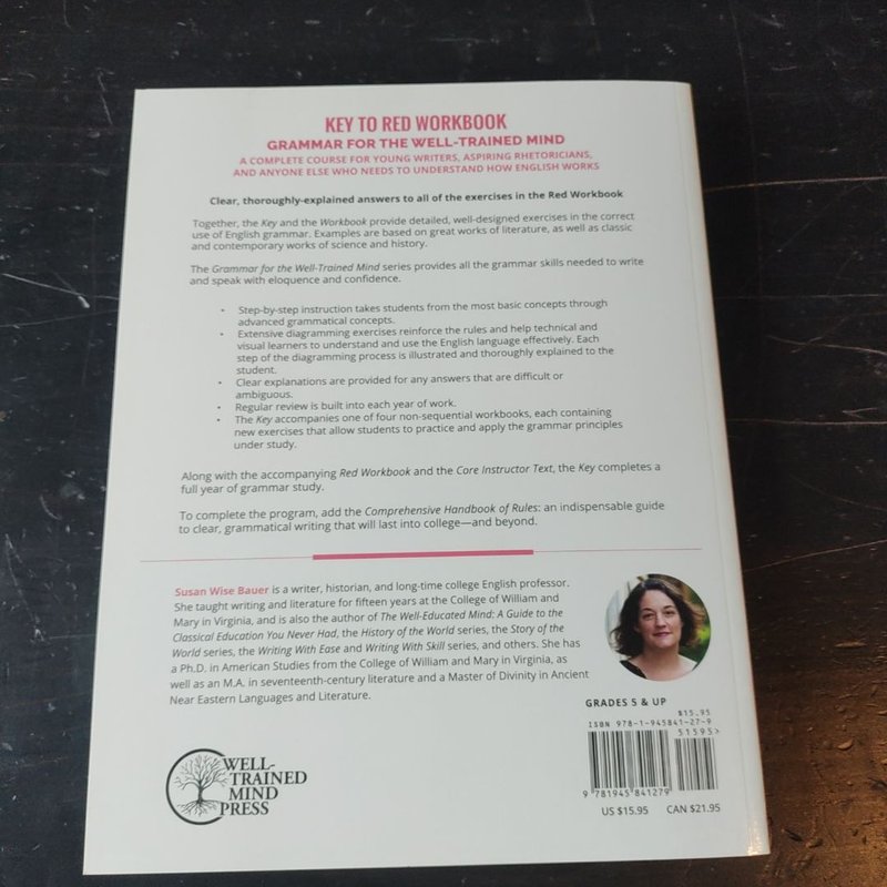 Grammar for the WellTrained Mind Key to Red Student Workbook