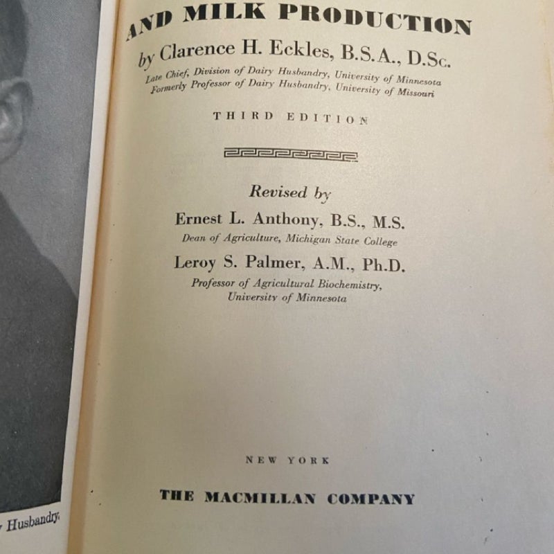 Dairy Cattle and Milk Production