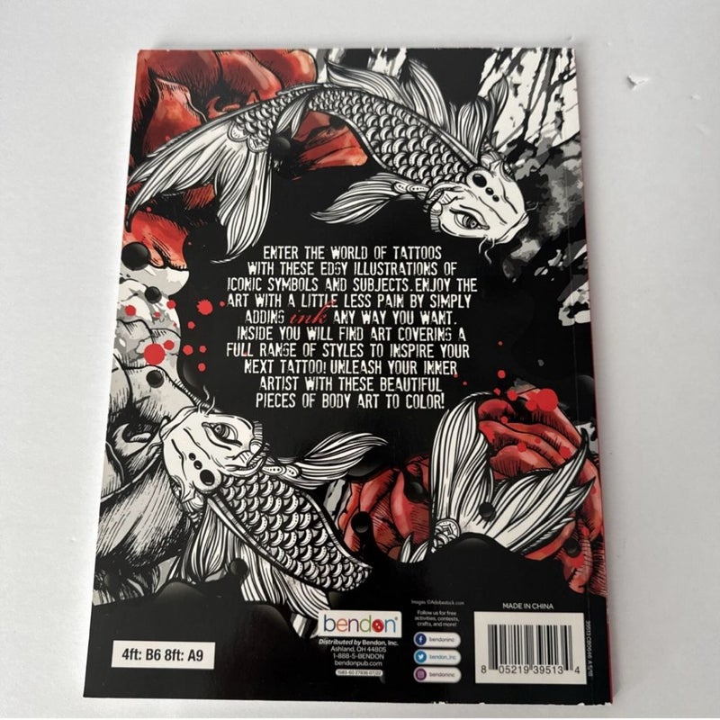 Just Add Ink Adult Tattoo Coloring Book