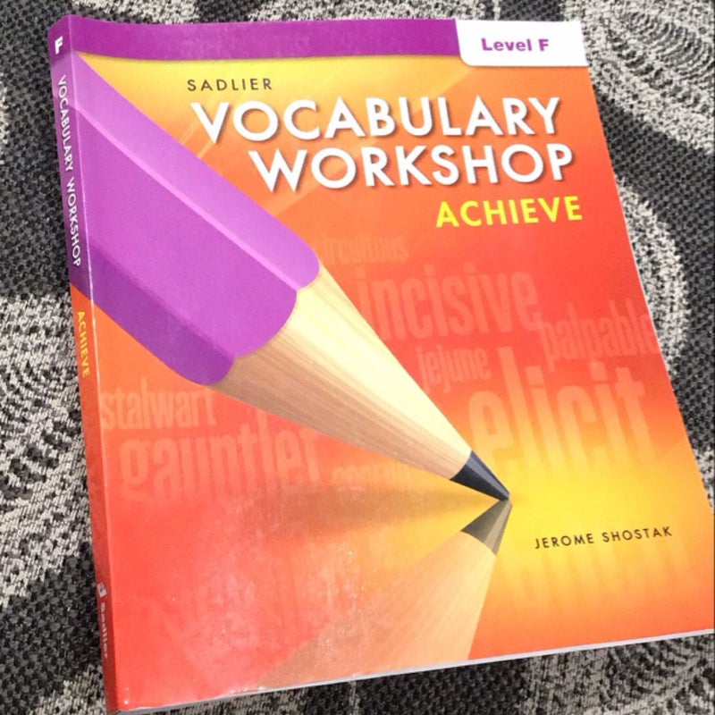 Sadlier Vocabulary Workshop Achieve - Level F