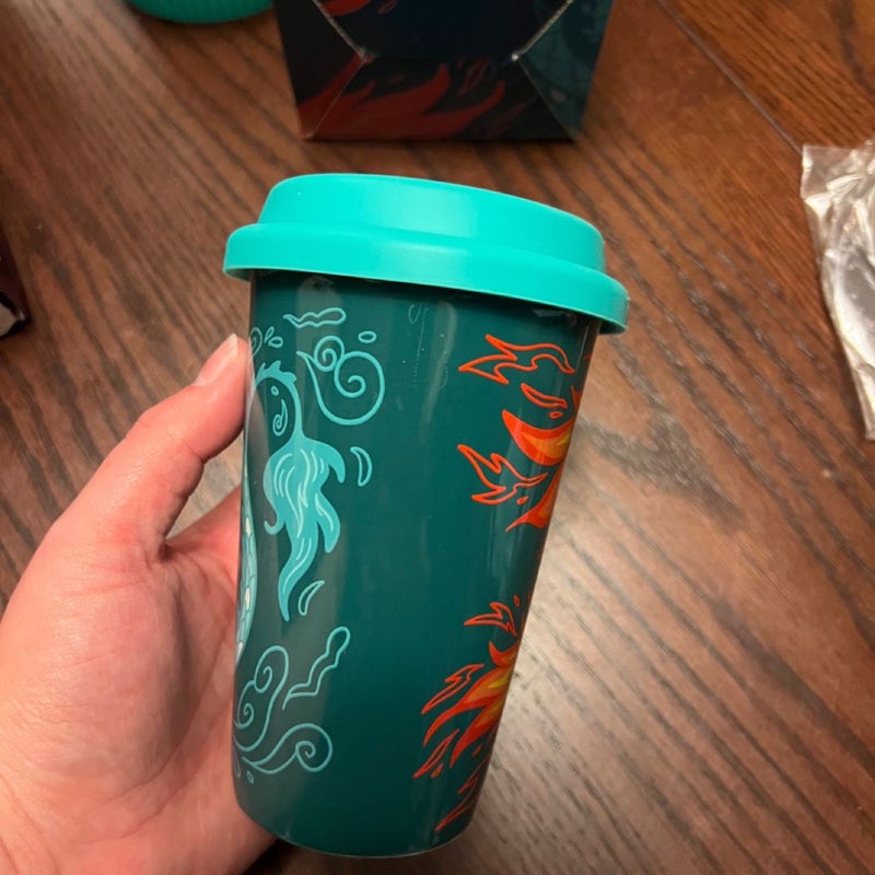 The night ends with fire travel mug