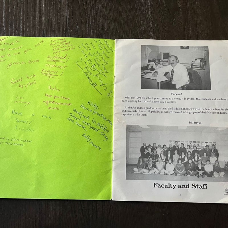 1994-1995 Hickerson Elementary School Yearbook Tullahoma, TN
