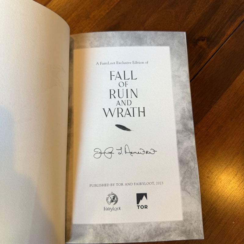 Fairyloot Exclusive Edition of Fall of Ruin and Wrath by Jennifer L Armentrout