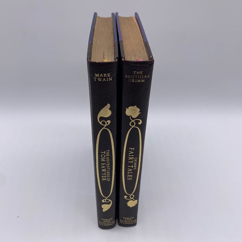 Illustrated Childrens Classics Grimm's Fairy Tales The Adventures of Tom Sawyer 