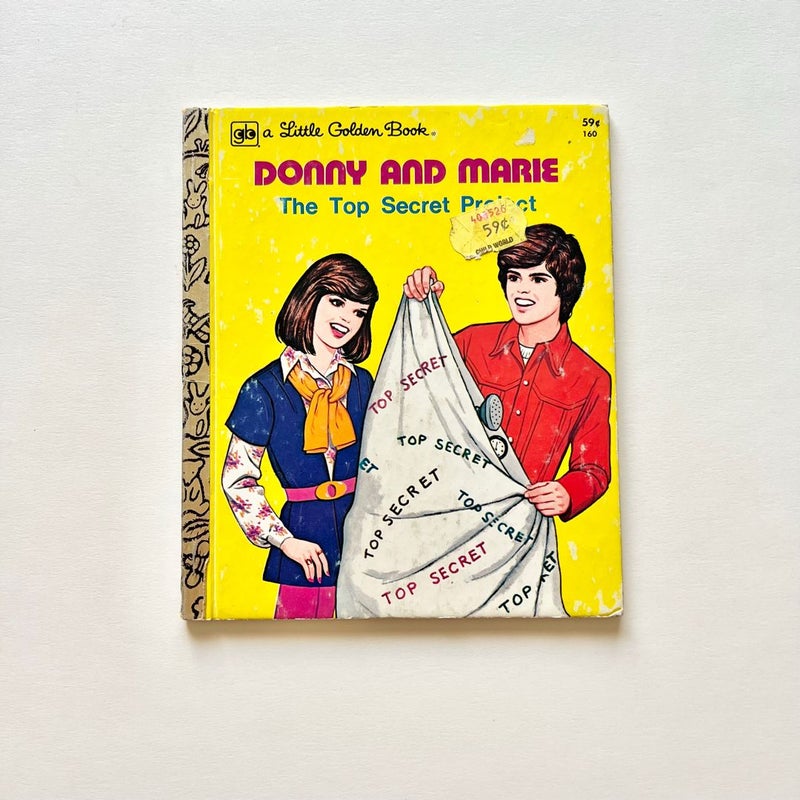 Vintage Little Golden Book: Donny & Marie: Top Secret Product Book 1977