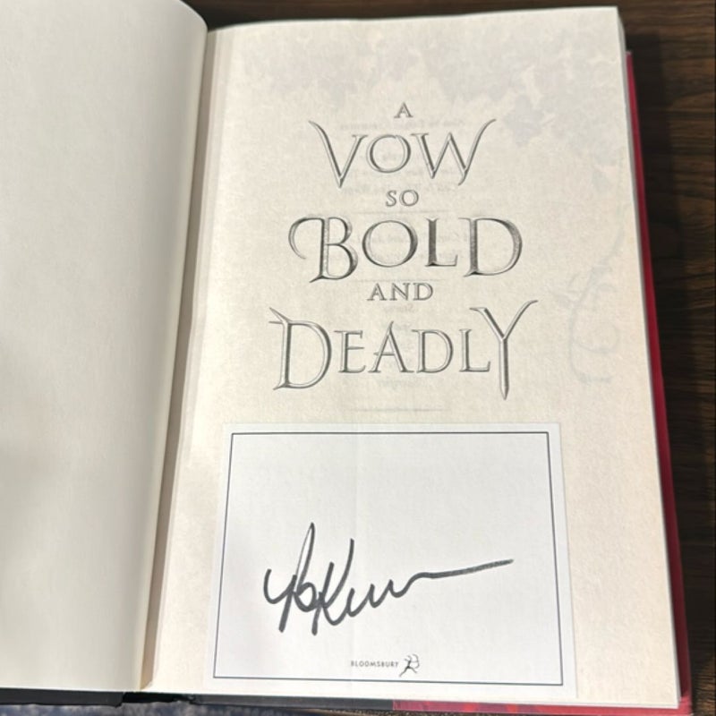 A Vow So Bold and Deadly - signed bookplate