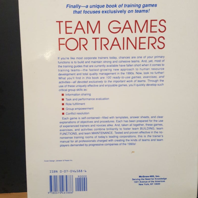 Team Games for Trainers