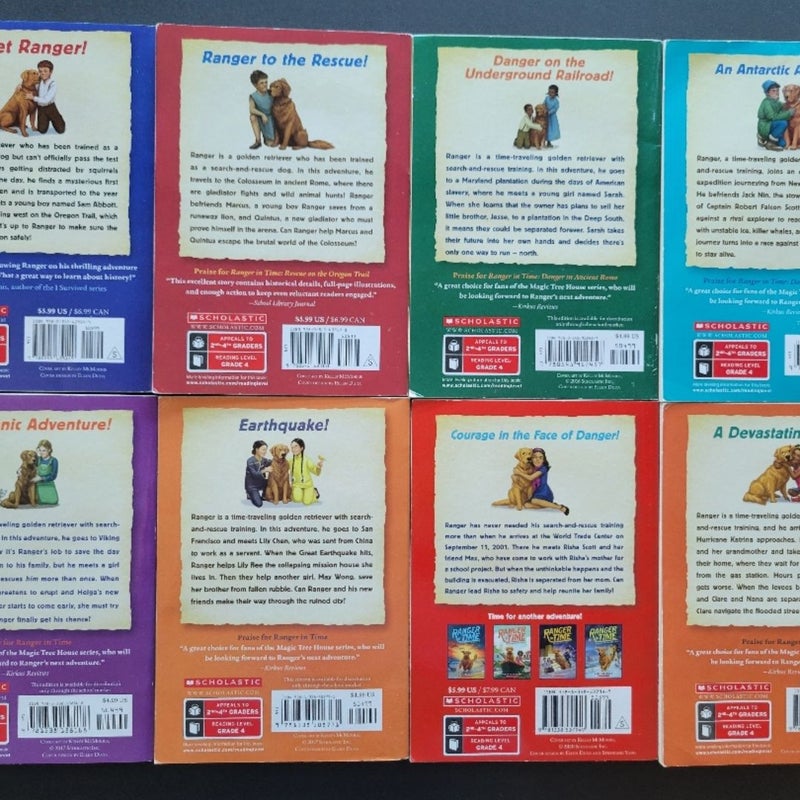 RANGER IN TIME 8 BOOKS BY KATE MESSNER GOLDEN RETRIEVER IN ORDER, NO DUPLICATES