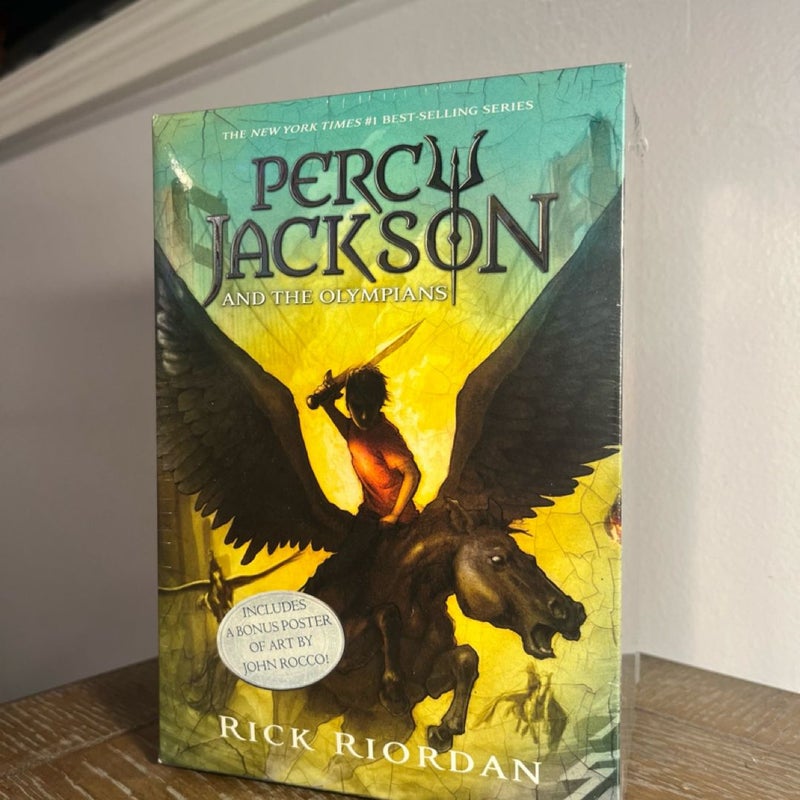 Percy Jackson and the Olympians 5 Book Paperback Boxed Set (w/poster)