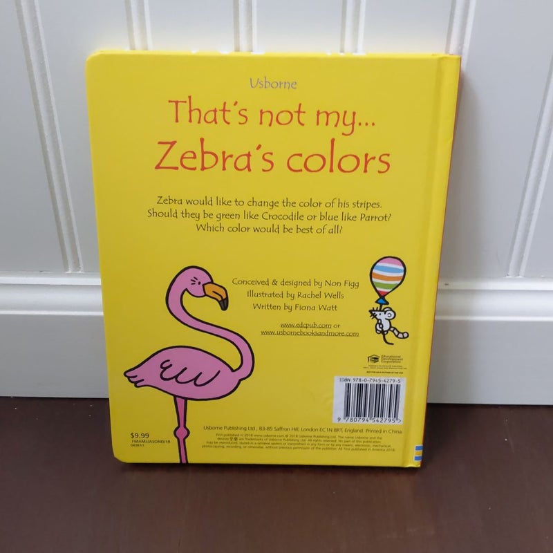 Usborne That's Not My... Zebra's Colors