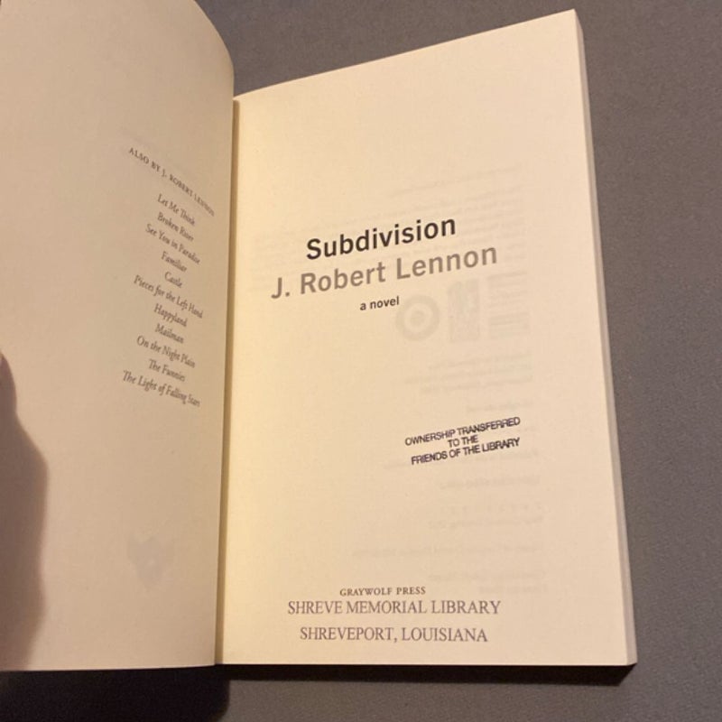 Subdivision