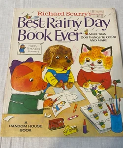 Vtg Best Rainy Day Book Ever by Richard Scarry 1974 Abridged Edition Paperback