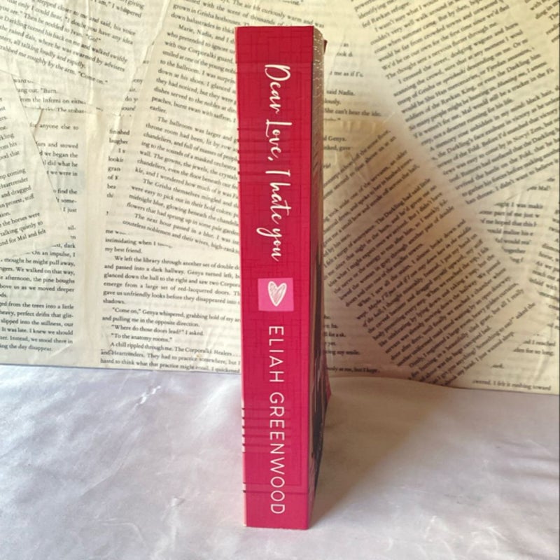 Pink valentines day book box (Dear Love, I Hate You special edition from cover to cover box)