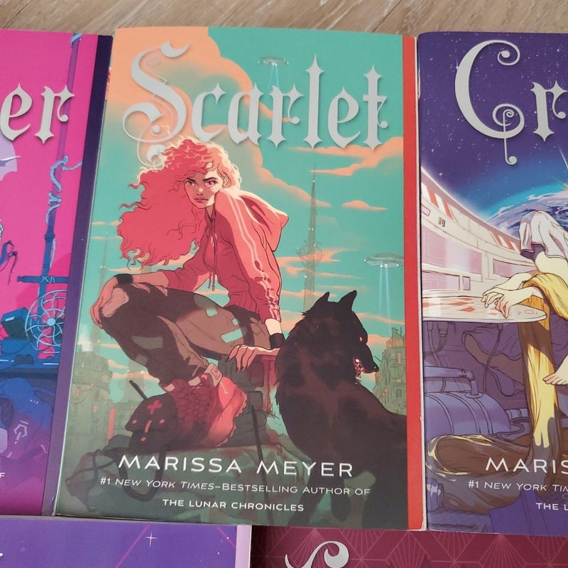 Cinder, Scarlet, Cress, Winter, Fairest, The Lunar Chronicles 