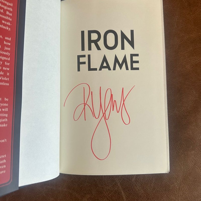 Iron flame signed first edition with sprayed edges