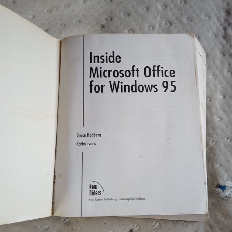 Inside Microsoft Office for Windows 95