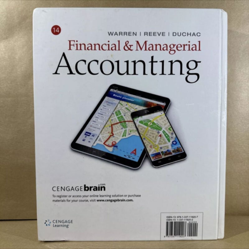 Financial and Managerial Accounting