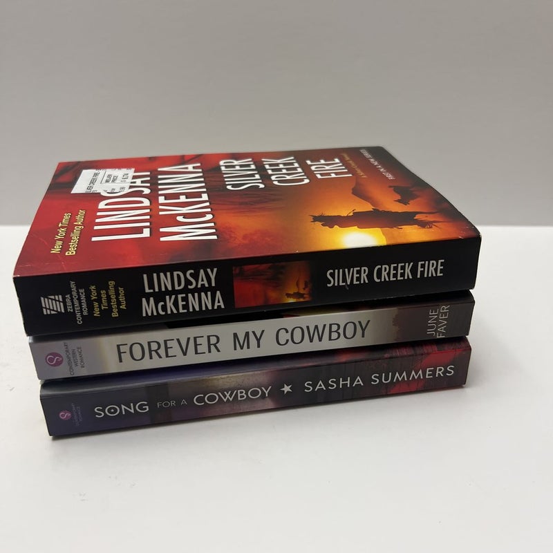 Western Romance Bundle: Silver Creek Fire, Song For A Cowboy, & Forever My Cowboy 