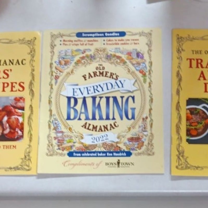 THE OLD FARMERS ALMANAC   3 editions of recipes
