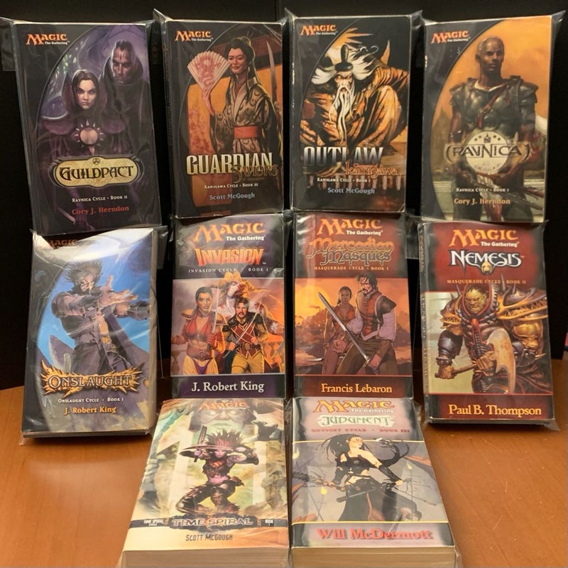 10 Magic The Gathering Set: Ravnica, Guildpact, Onslaught, Judgement, Invasion, Mercadian Masques, Nemesis, Time Spiral, Outlaw Champions of Kamigawa, Guardian Saviors of Kamigawa