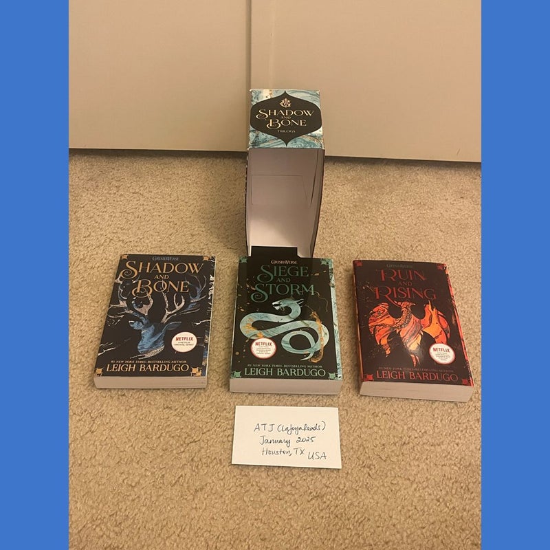 Shadow and Bone Trilogy + Owlcrate Amplifier Bookmarks