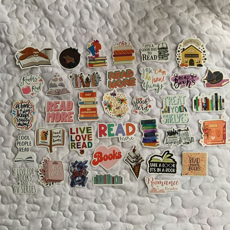 5 BOOK RELATED STICKERS! 📚
