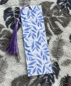 Purple Leaves Bookmark with Tassel