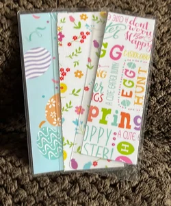 New 3 double sided laminated bookmark Easter 