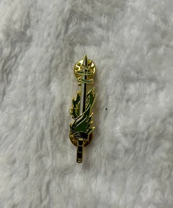 Jade Fire Gold enamel pin