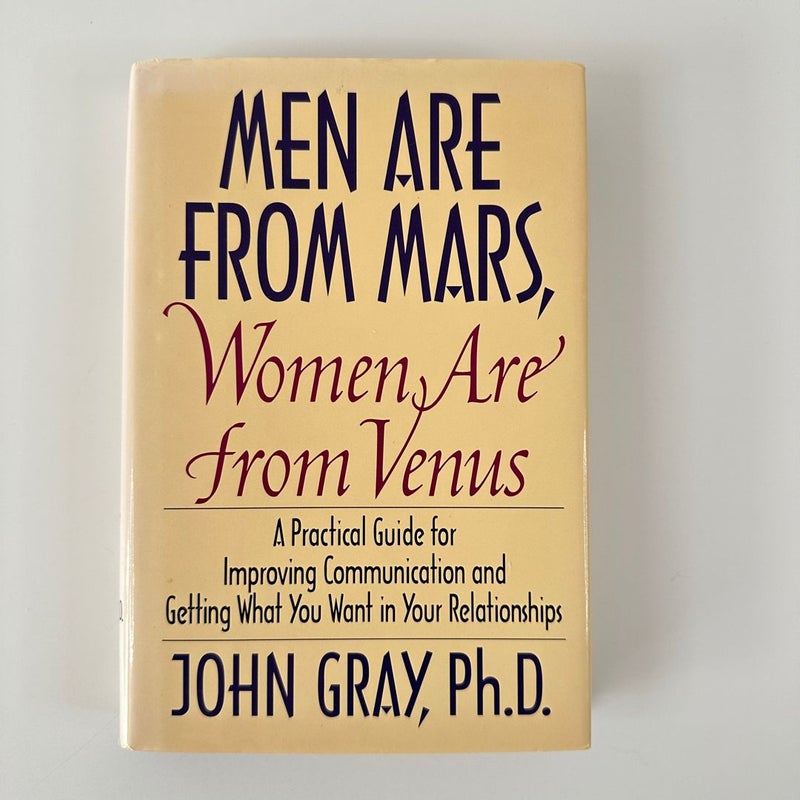 Men Are From Mars, Women Are From Venus, 1st Edition 1992