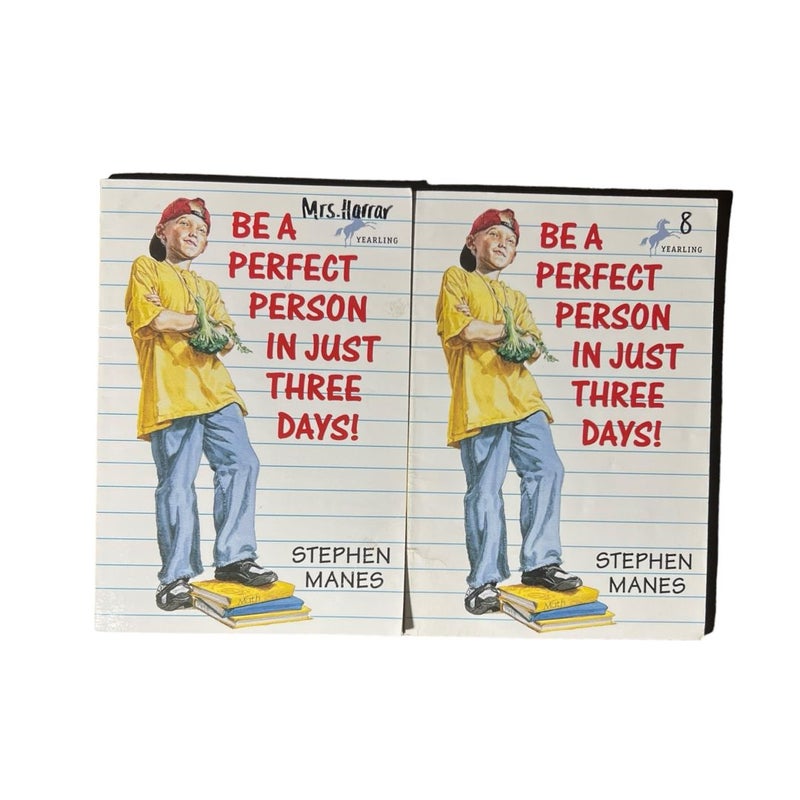 Be a Perfect Person in Just Three Days