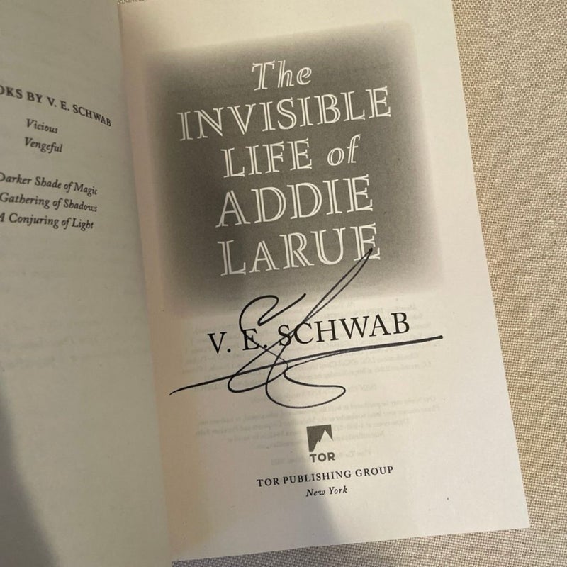 SIGNED The Invisible Life of Addie LaRue
