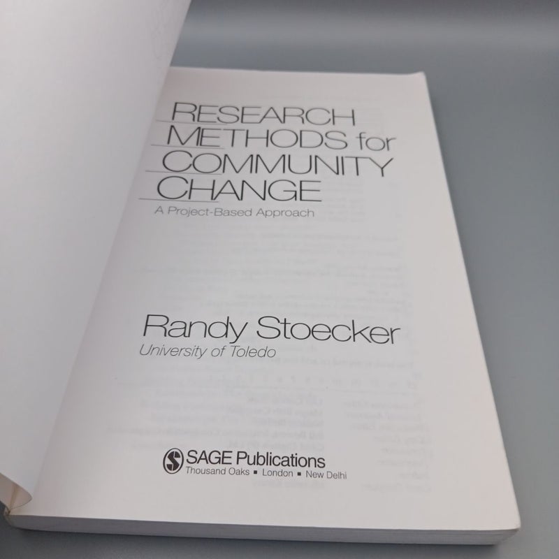 Research Methods for Community Change