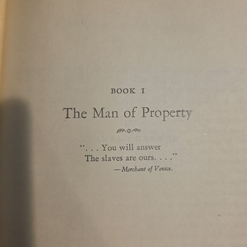 VINTAGE 1933 The Forsyte Saga (Books I, II and III) by John Galsworthy
