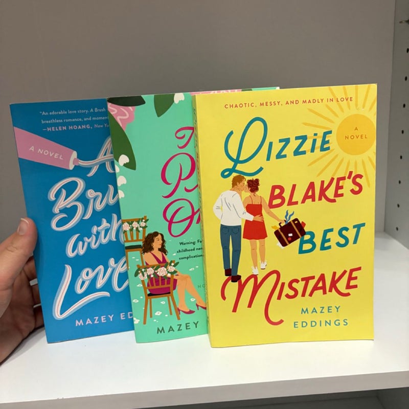 Three Paperbacks: A Brush with Love + The Plus One + Lizzie Blake's Best Mistake 