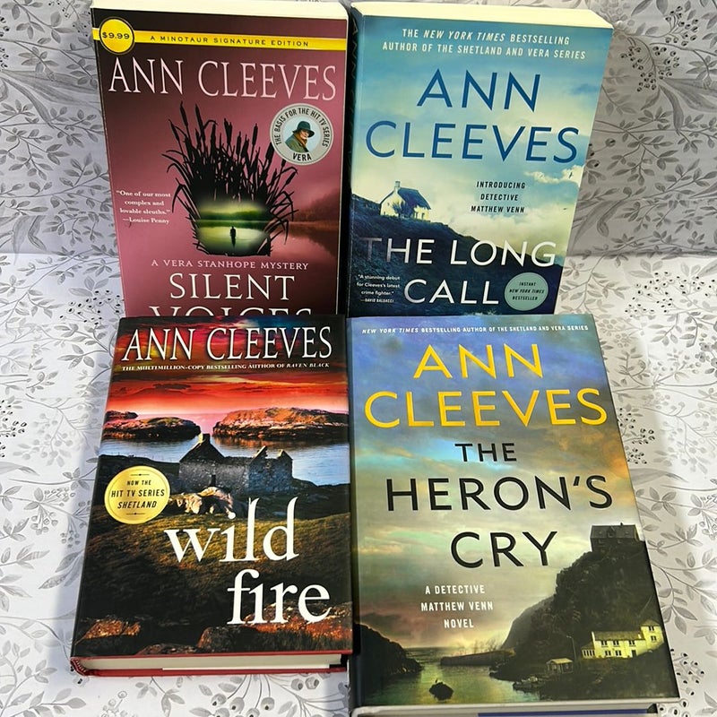 Ann Cleeves 2 Paperback 2 Hardcover Bundle