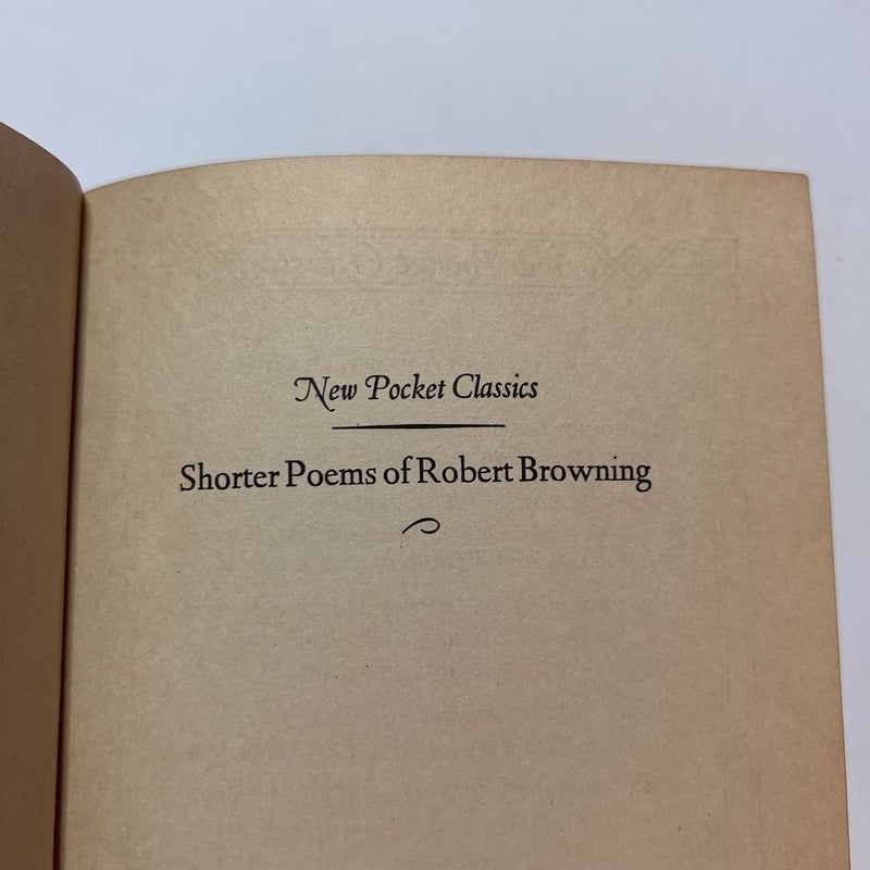 Shorter Poems of Robert Browning