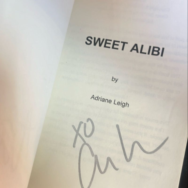 Sweet Alibi - signed