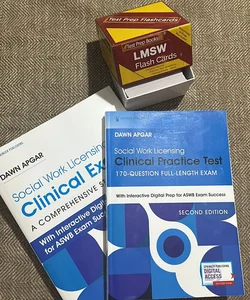Social Work Exam Bundle- Licensing Clinical Exam Guide, Practice Exam, AND flash cards