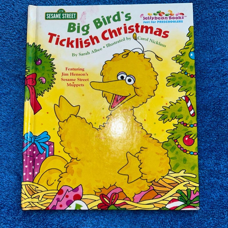 Little Golden Book- Big Bird’s Ticklish Christmas. Vintage Book 1997