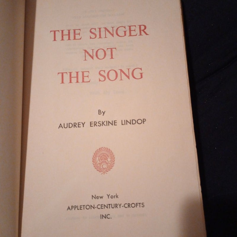 The singer not the song