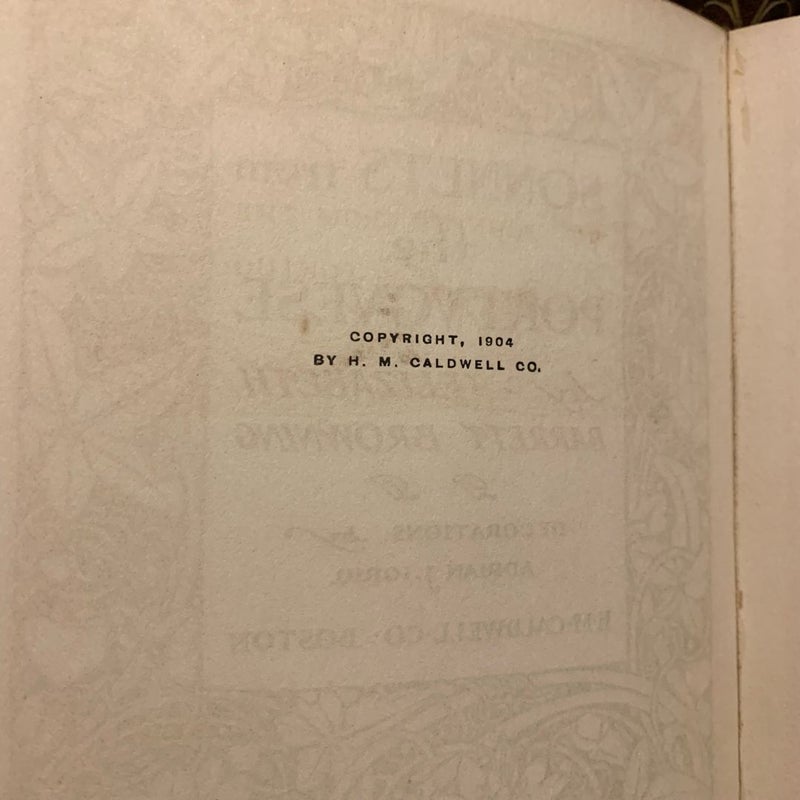 Sonnets from the Portugese, Vintage 1904 Caldwell Edition, Limited to 1000 copies
